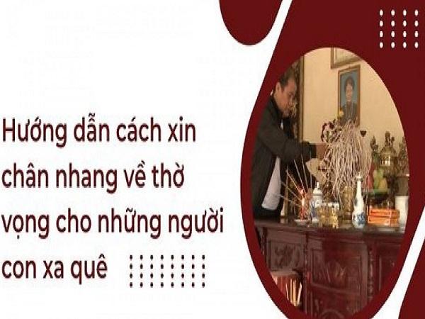 Cách xin và văn khấn xin chân nhang về thờ vọng chuẩn